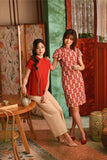 The Nian Nian Women Layered Sleeve Cheongsam Dress - Loyal