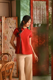 The Nian Nian Women Beaded Cheongsam Top - Crimson Red