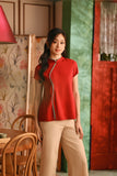 The Nian Nian Women Beaded Cheongsam Top - Crimson Red