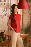 The Nian Nian Women Beaded Cheongsam Top - Crimson Red