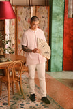 The Nian Nian Men Mandarin Shirt - Baby Pink