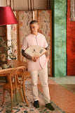 The Nian Nian Men Mandarin Shirt - Baby Pink