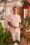 The Nian Nian Men Mandarin Shirt - Baby Pink