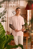 The Nian Nian Men Mandarin Shirt - Baby Pink