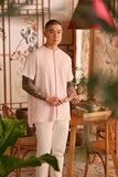 The Nian Nian Men Mandarin Shirt - Baby Pink