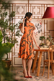 The Nian Nian Women Lace Sleeve Blossom Dress - Dawn