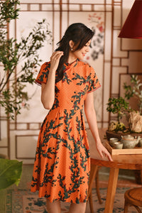 The Nian Nian Women Lace Sleeve Blossom Dress - Dawn