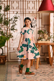 The Nian Nian Lace Sleeve Blossom Dress - Harvest