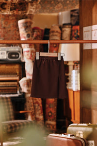 The Akar Kita Babies Folded Skirt - Dark Burgundy