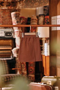 The Akar Kita Babies Folded Skirt - Brownflux