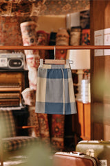 The Akar Kita Babies Folded Skirt - Blue Square