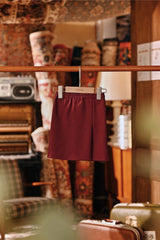 The Akar Kita Babies Folded Skirt - Burgundy