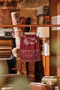 The Akar Kita Babies Jacquard Skirt - Burgundy Glow