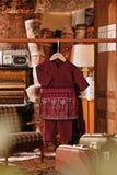 The Akar Kita Babies Baju Melayu Teluk Belanga - Burgundy