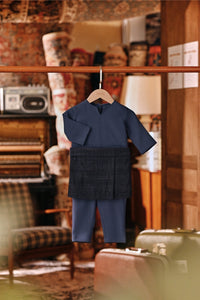 The Akar Kita Babies Baju Melayu Teluk Belanga - England Blue