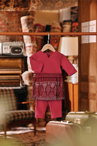 The Akar Kita Babies Baju Melayu Teluk Belanga - Magenta