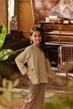 The Akar Kita Kedah Blouse Top - Pale Olive