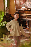 The Akar Kita Kedah Blouse Top - Pale Olive