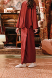 The Akar Kita Folded Skirt - Maroon Dust