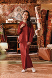 The Akar Kita Kedah Blouse Top - Maroon Dust