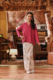 The Akar Kita Kebaya Top - Magenta