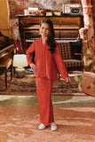 The Akar Kita Kebaya Top - Mandarin Red