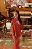 The Akar Kita Kebaya Top - Mandarin Red