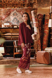 The Akar Kita Jacquard Skirt - Burgundy Glow