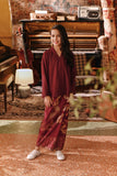 The Akar Kita Kebaya Top - Burgundy