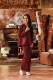 The Akar Kita Kebaya Top - Burgundy