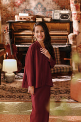 The Akar Kita Kebaya Top - Burgundy