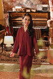 The Akar Kita Kebaya Top - Burgundy