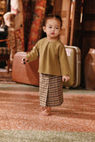 The Akar Kita Babies Folded Skirt - Evergreen Grid