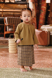 The Akar Kita Babies Folded Skirt - Evergreen Grid