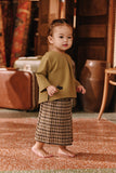 The Akar Kita Babies Folded Skirt - Evergreen Grid