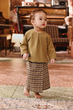 The Akar Kita Babies Folded Skirt - Evergreen Grid