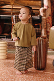 The Akar Kita Babies Folded Skirt - Evergreen Grid