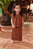 The Akar Kita Babies Folded Skirt - Brownflux