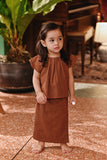 The Akar Kita Babies Folded Skirt - Brownflux