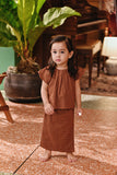 The Akar Kita Babies Kurung Raglan Top - Brownflux