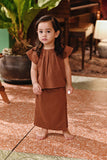 The Akar Kita Babies Kurung Raglan Top - Brownflux