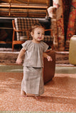 The Akar Kita Babies Folded Skirt - Nature Linen