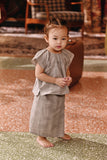 The Akar Kita Babies Folded Skirt - Nature Linen