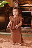 The Akar Kita Babies Folded Skirt - Brownflux