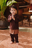 The Akar Kita Babies Baju Melayu Teluk Belanga - Dark Burgundy