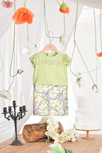 The Mimpian Babies Kurung - Tea Green