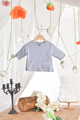 The Mimpian Babies Kurta - Light Pigeon Blue