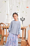 The Mimpian Doll Blouse - Light Pigeon Blue