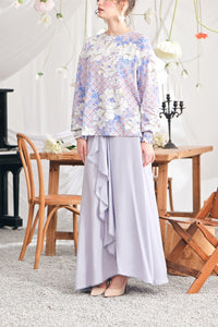 The Mimpian Women Ruffle Wide Skirt - Lilac