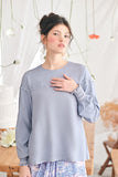 The Mimpian Women Doll Blouse - Light Pigeon Blue